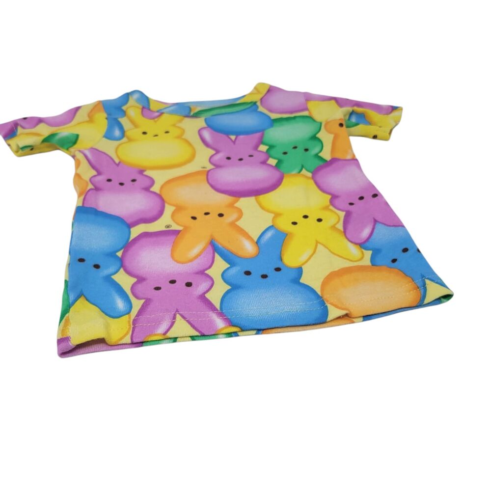 Peeps Shirt Size 12 Months Easter Bunny Bright Unisex 1 Piece Short Sleeve NWOT